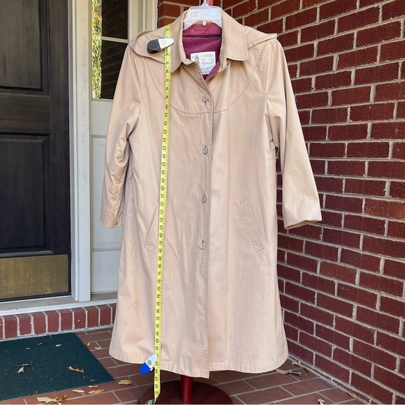 London Fog Trench Coat with Zip in Lining and Removable Hood - Picture 6 of 12